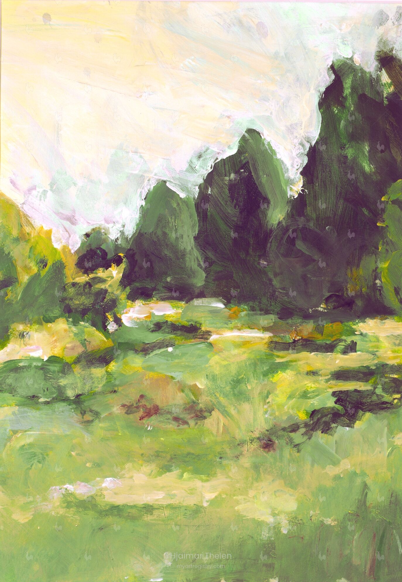 Landschaft mit Lichtung