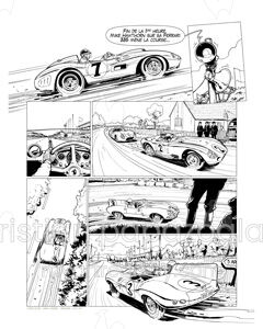 24 heures du Mans - jaguar Pl.1 noir et blanc.