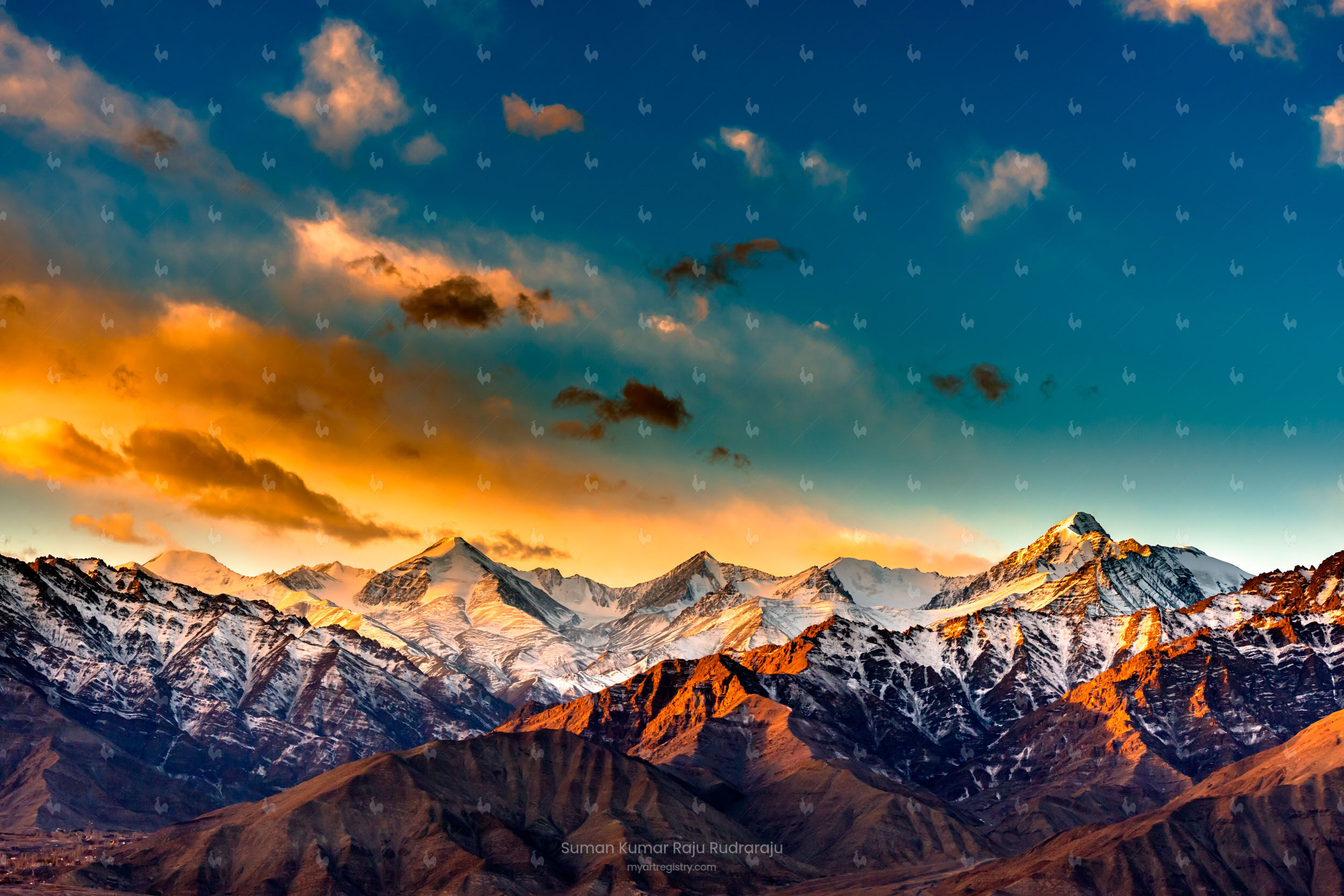 Sunrise on Winter Morning at Himalayan Ranges 2/100