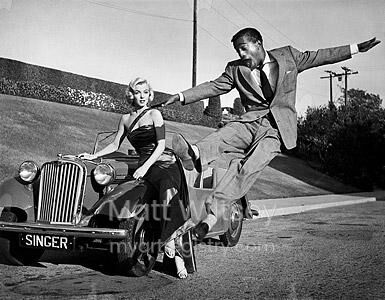 Marilyn Monroe and Sammy Davis Jr. by Frank Worth