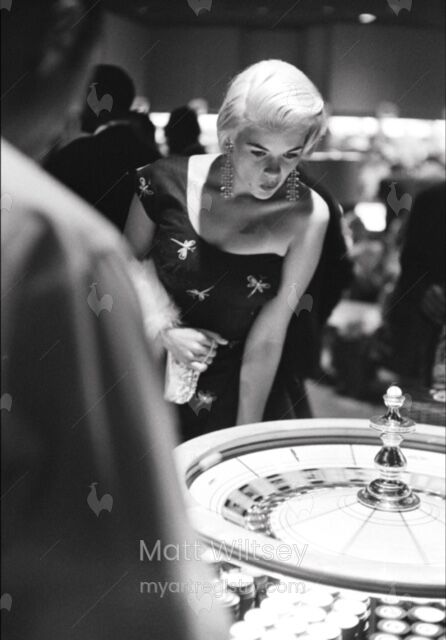 Jayne Mansfield Playing Roulette by Frank Worth