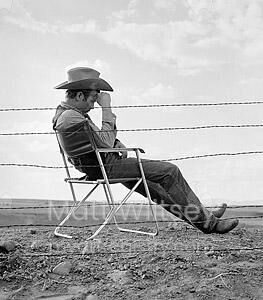James Dean Restin on Set of Giant by Frank Worth