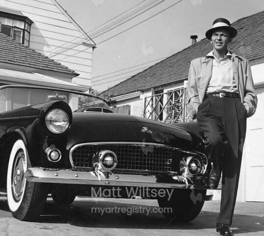 Sinatra on Right of T-Bird by Frank Worth