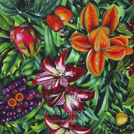 Verzura - Dettaglio con Hippeastrum