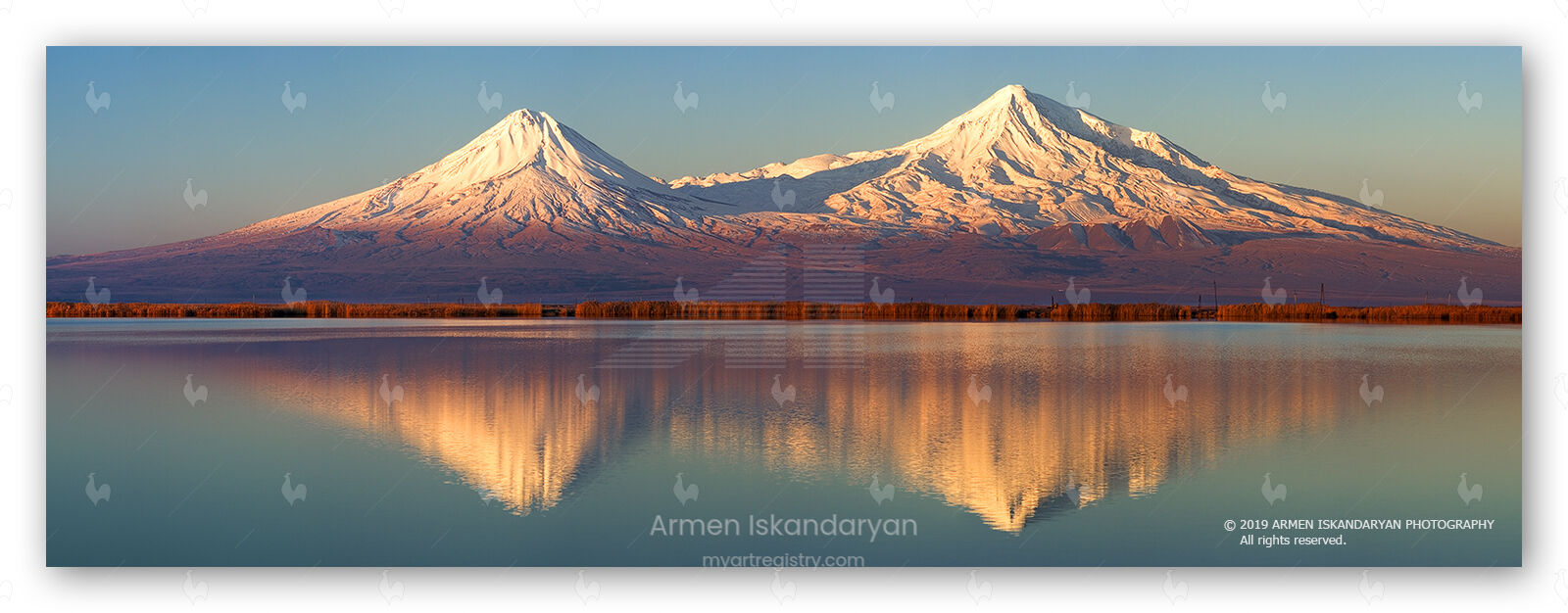 Mountain Ararat - Reflection in Red · AR712P8-075-48