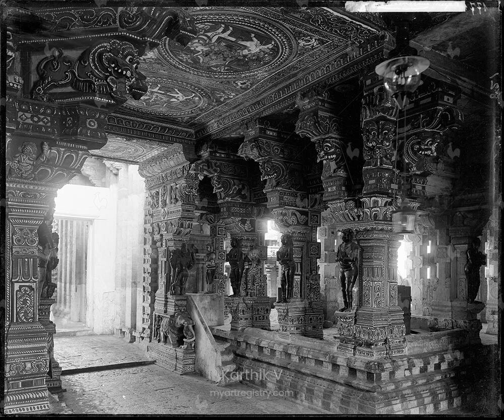 A Passage Corner At Rameshwaram Temple