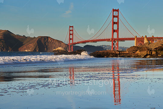 Reflecting at Baker Beach