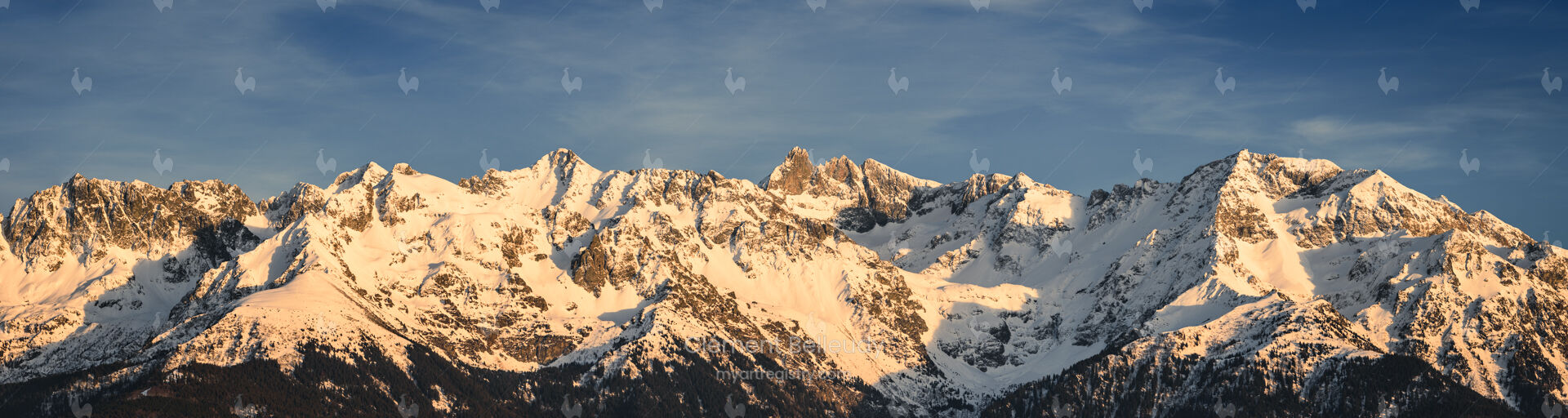 Coucher de soleil sur la chaîne de Belledonne
