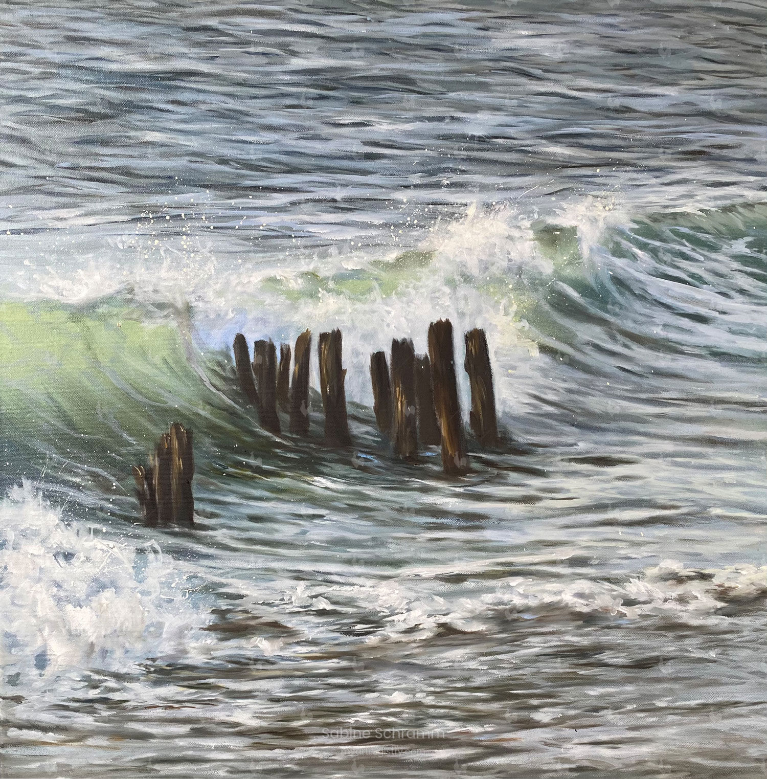 Rantum l Meer mit Buhnen (Werk-Nr. 210207)