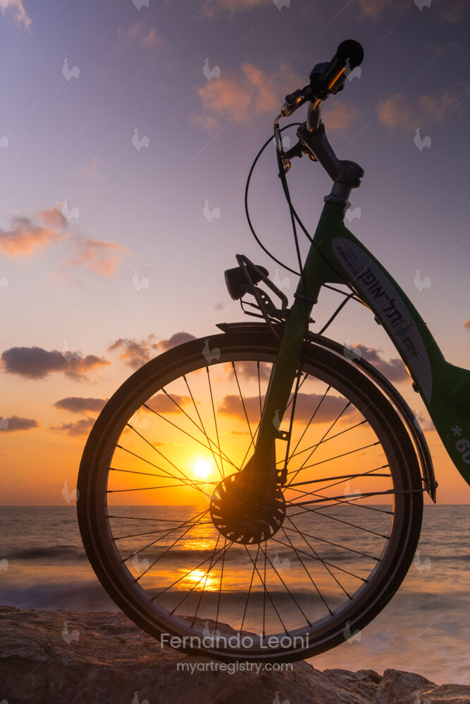 Sunset by bike