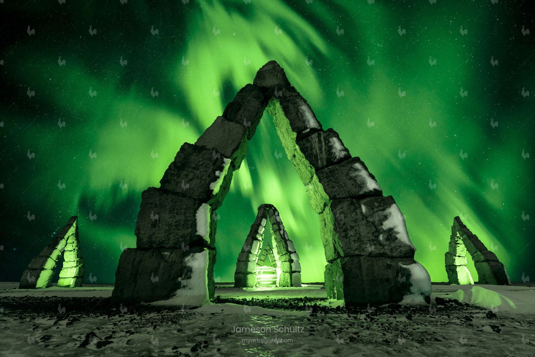 Arctic Henge Summoning of the Northern Lights