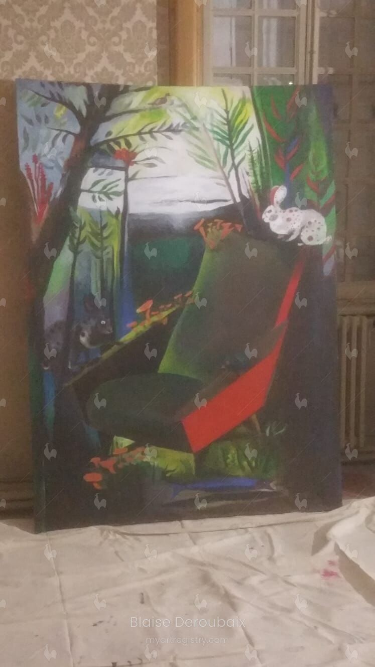 Fauteuil aux lapins