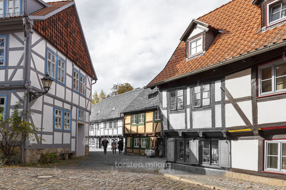 Historisches Fachwerk, Verfall und Blüte Einmündung Bakenstraße in den Grauen...