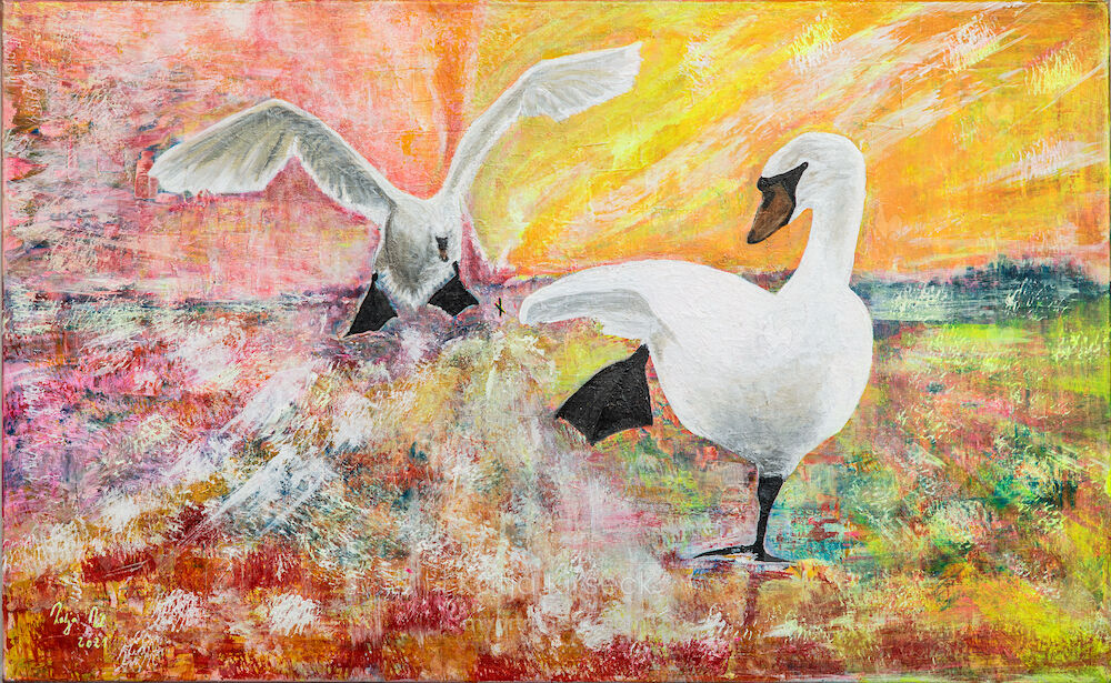 Bestimmung, Acryl on Canvas, 80x130, Gemälde Nr. 19, 04/2021