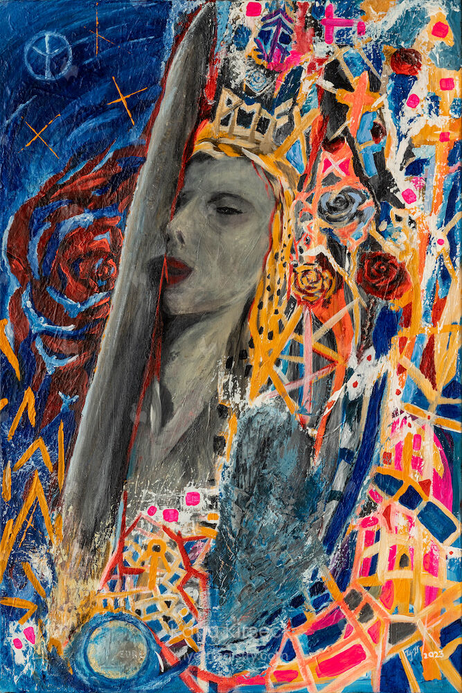 DEFENSIVE, Acryl on Canvas, 120x80, Gemälde Nr. 57, 08/2023