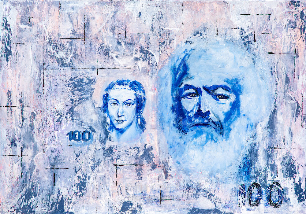 BLÜTE, Acryl on Canvas, 70x100, Gemälde Nr. 38, 05/2022
