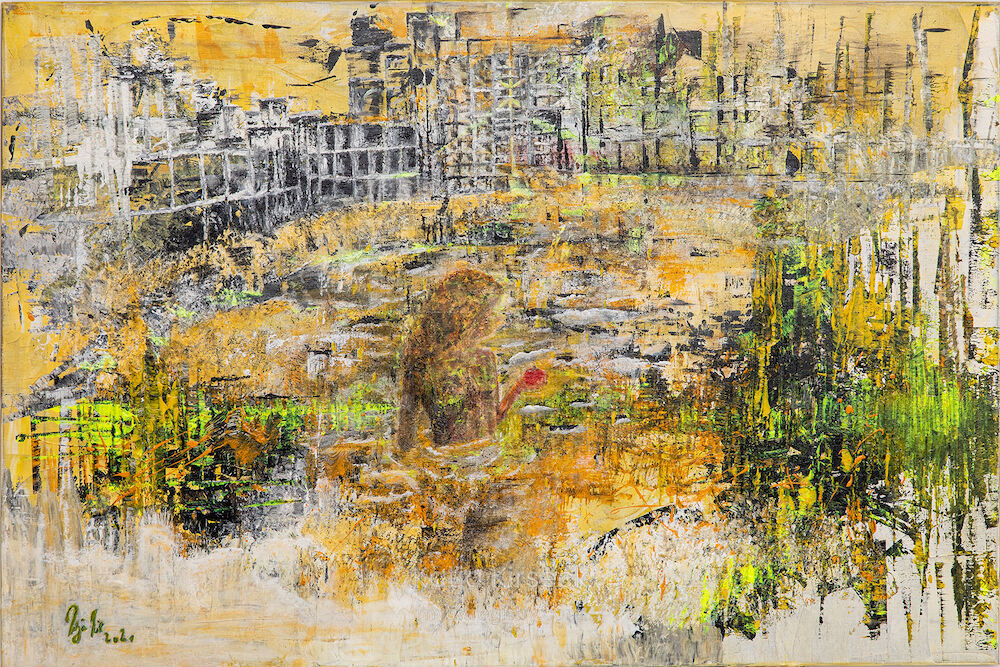 ANTHROPOZÄN, Acryl on Canvas, 80x120, Gemälde Nr. 14, 01/2021