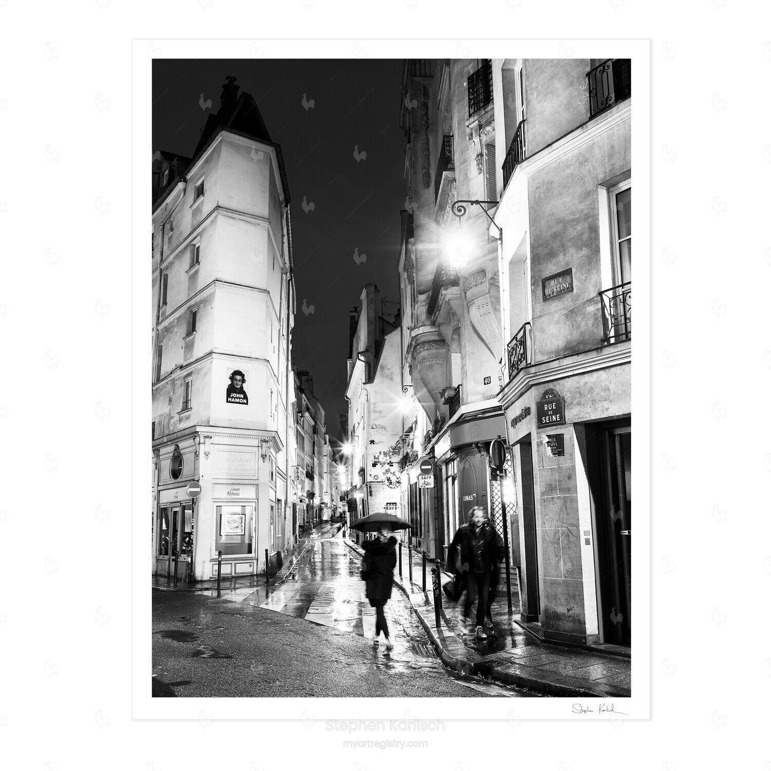 A rainy midnight walk in the Saint-Germain-des-Prés