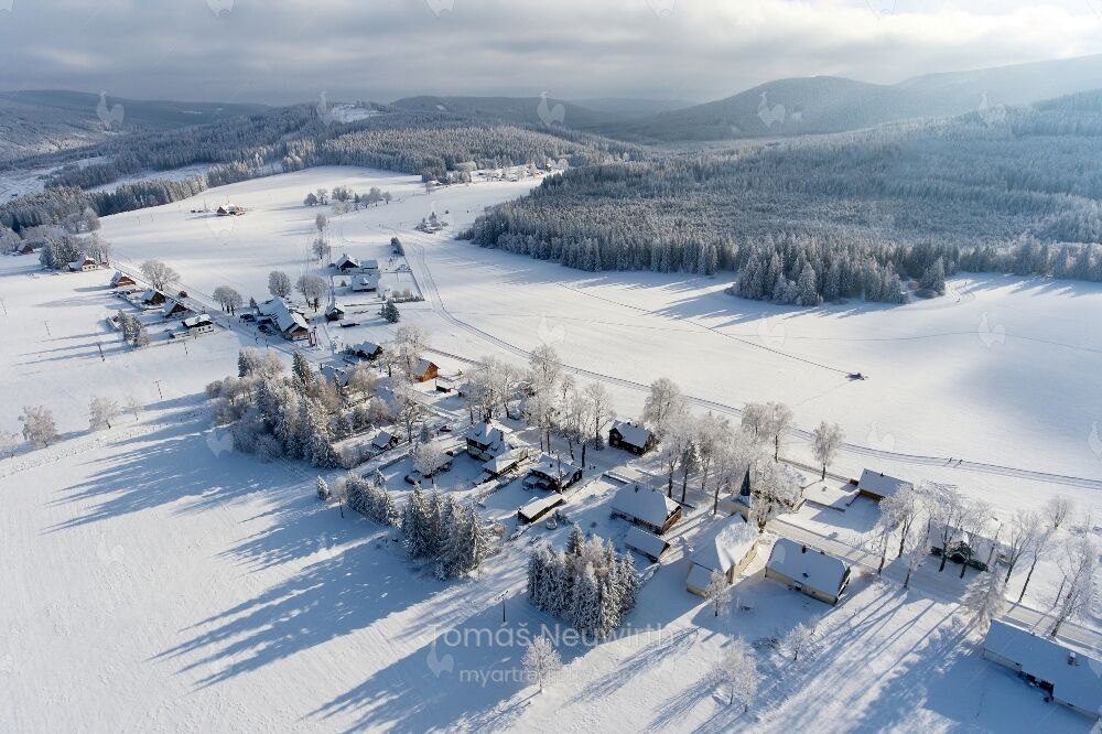 Landscape obsessed with frost