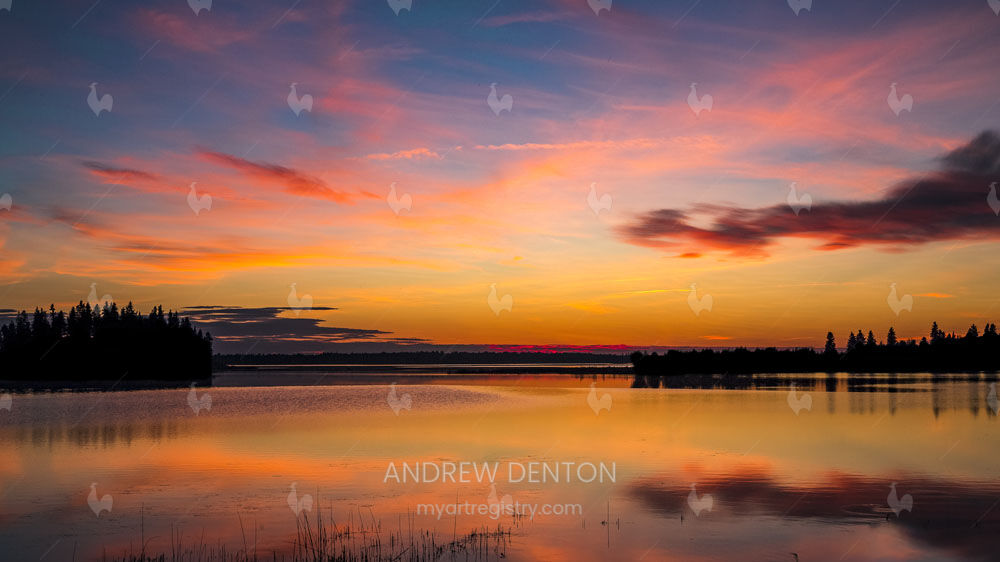 Astotin Lake Sunset