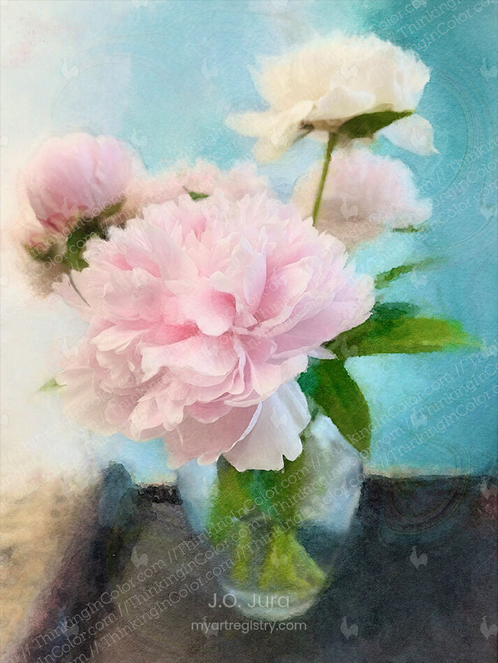 Karen's peonies in blue (July 2021)