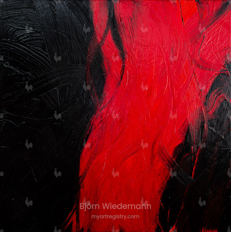 Harmonie Schwarz-Rot II [80x80cm]
