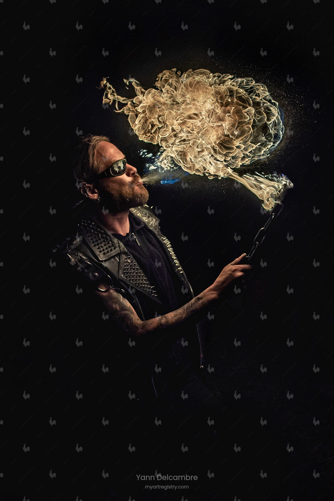 Man in the dark