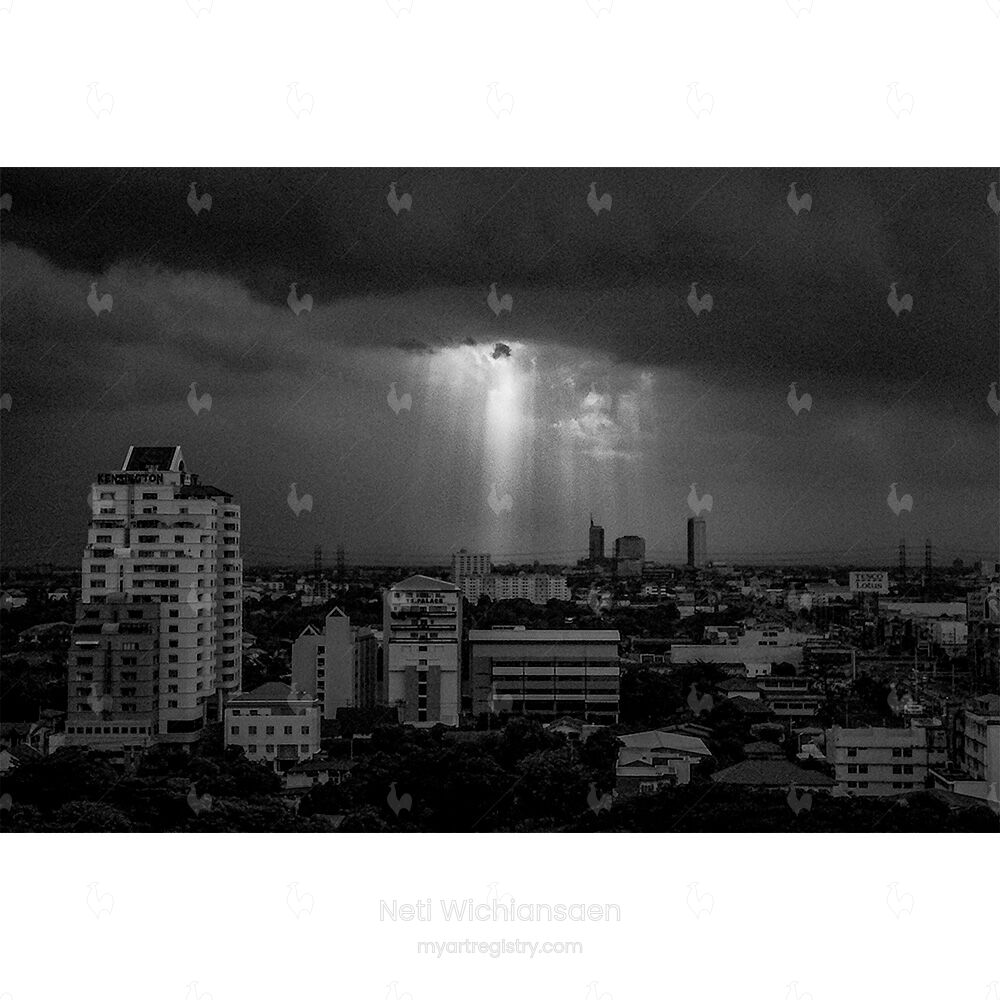 The Sunbeams on The Gloomy Day in The Gloomy Land